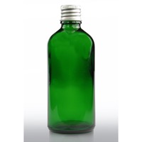 100ml Green Glass Dropper Bottle & 18mm Aluminium Cap