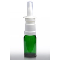 10ml Green Glass Dropper Bottle & 18mm White Nasal Spray