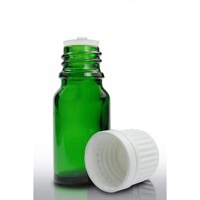 10ml Green Glass Dropper Bottle & 18mm White Tamper Evident Dropper Cap