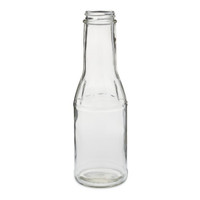 12 oz Clear Glass Long Neck Dressing & Sauce Bottles (Cap Not Included)