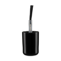 13-415 Black PP Plastic Domed Nail Polish Cap and Brush Wand