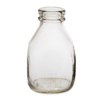 16 oz Clear Glass Short Milk Bottles