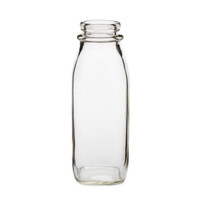 16 oz Clear Glass Tall Milk Bottles