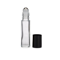 2.7 Dram (10 ml) Glass Round Vials with Stainless Steel Roller Ball & PP Cap