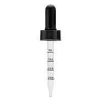 20-400 Black PP Plastic Graduated Dropper Cap with Glass Pipette