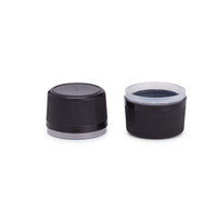 24-400 Black PP Plastic Tamper-Evident Caps