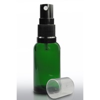 30ml Green Glass Dropper Bottle & 18mm Black Atomiser Spray