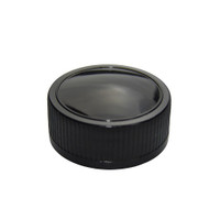 31-500 Black PP Flat Ribbed Caps (LDPE Liner)