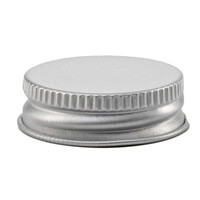 33-400 Silver Brushed Aluminum Screw Top Caps (Foam Liner)