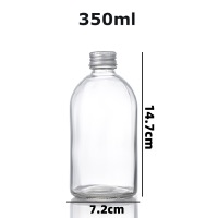 350ml Instagram-style juice clear glass bottle