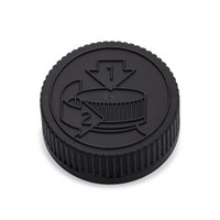 38-400 Black PP Plastic Child-Resistant Capable Screw Top Caps with Pulp & Vinyl Liner