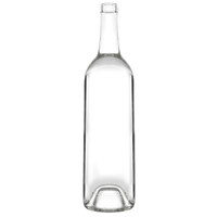 750 ml Flint Glass Bordeaux Wine Bottles, Cork Finish