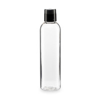 8 oz Clear Glass Bullet Bottle with Locking Disc Top Cap