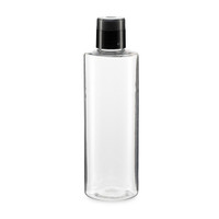 8 oz Clear Glass Cylinder Bottle with Locking Disc Top Cap