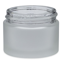 Frosted Glass Thick Base Jars