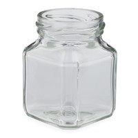 Glass Beveled Edge Jars