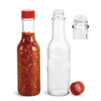 Glass Hot Sauce Bottles with Cap