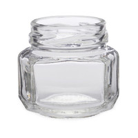 Glass Oval Hexagon Jars