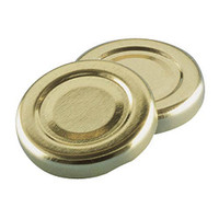 Gold Metal Lug Caps with Safety Button