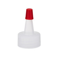 Natural-Red LDPE Plastic Yorker Spout Caps with Pre-Cut Orifice