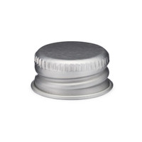 Silver Brushed Aluminum Screw Top Caps with Foam Liner