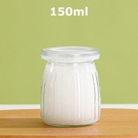 150ml Vertical striped pudding bottles