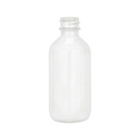 White Glass Boston Round Bottles